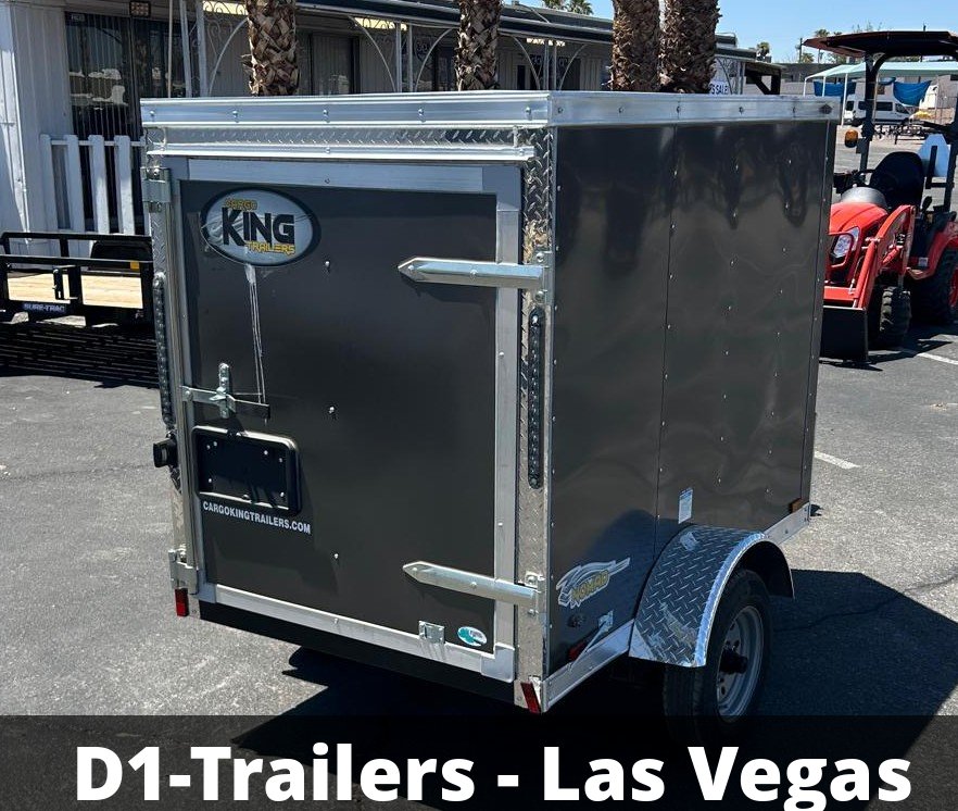 4x6 Cargo King Enclosed Trailer - Metallic Charcoal | Compact Utility Hauler