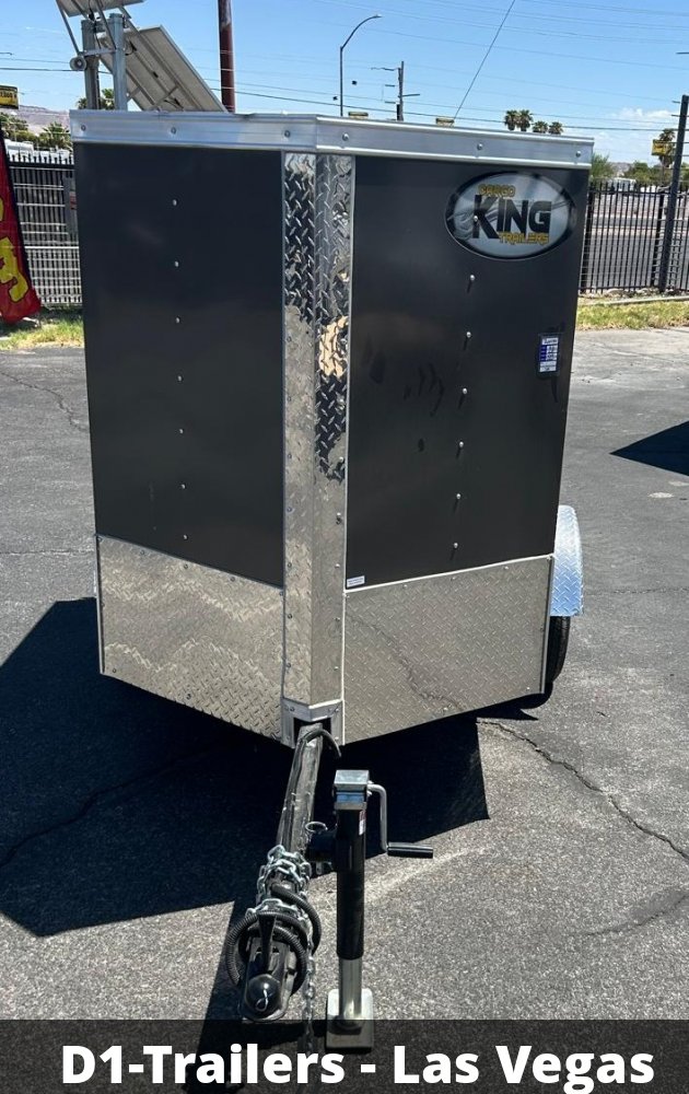 4x6 Cargo King Enclosed Trailer - Metallic Charcoal | Compact Utility Hauler