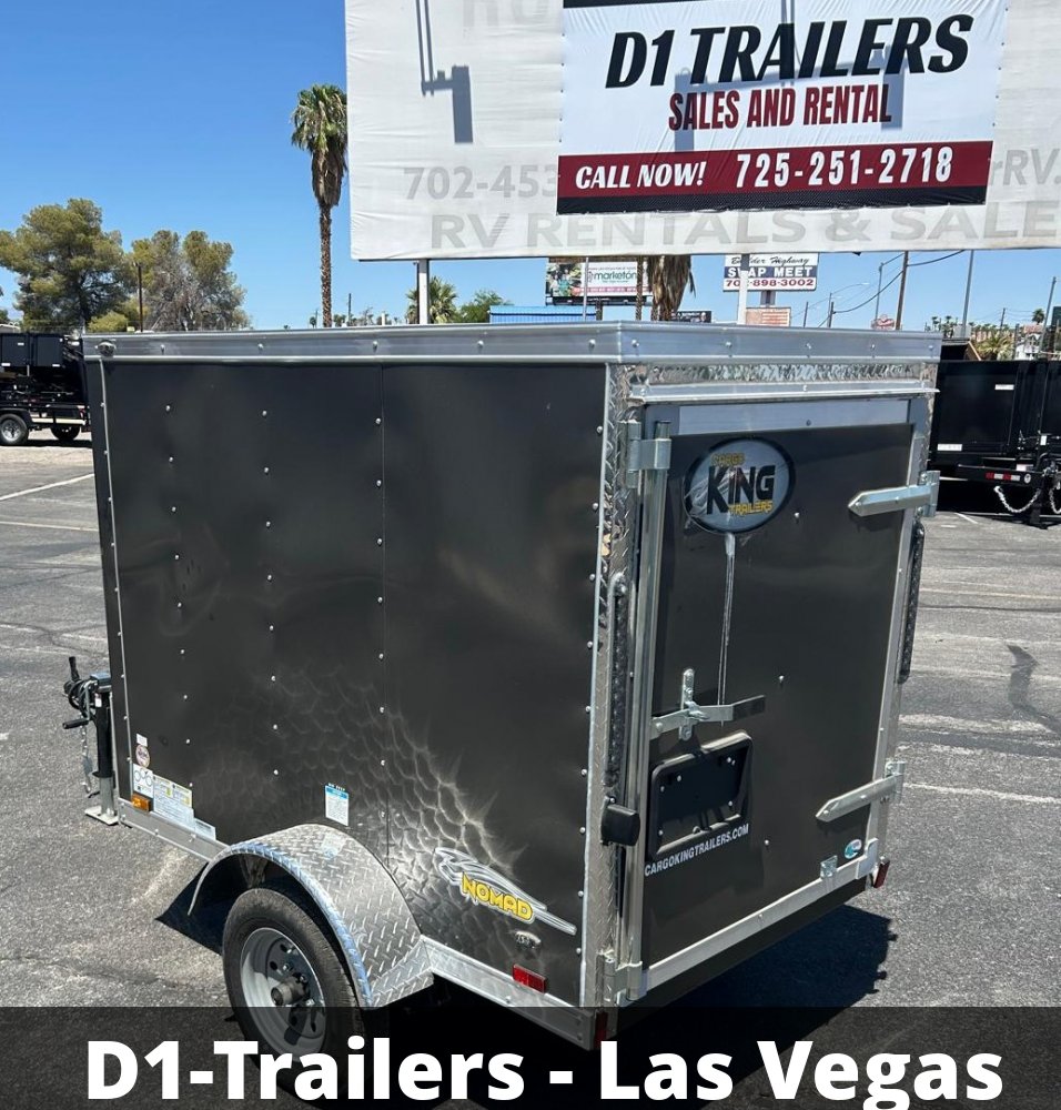 4x6 Cargo King Enclosed Trailer - Metallic Charcoal | Compact Utility Hauler