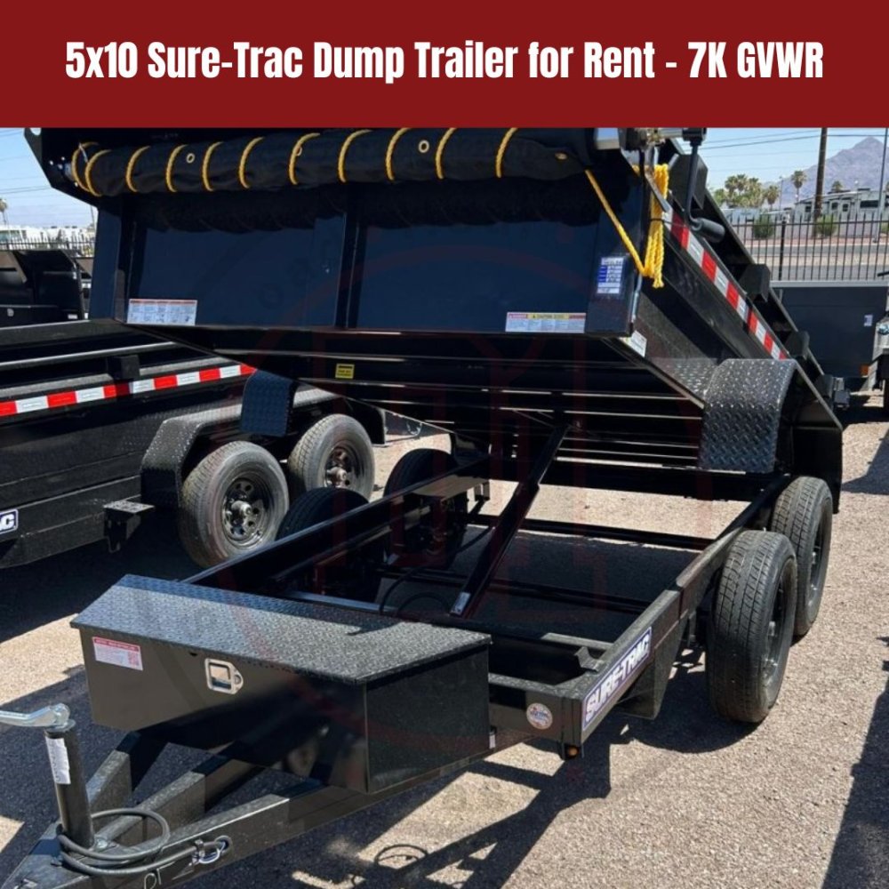 5x10 Sure-Trac Dump Trailer for Rent - 7K GVWR | D1 Trailers Carson City, NV