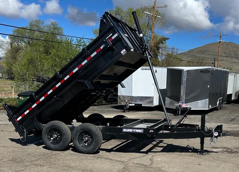 Sure-Trac 7' x 12' Telescopic Dump Trailer | 14K GVWR