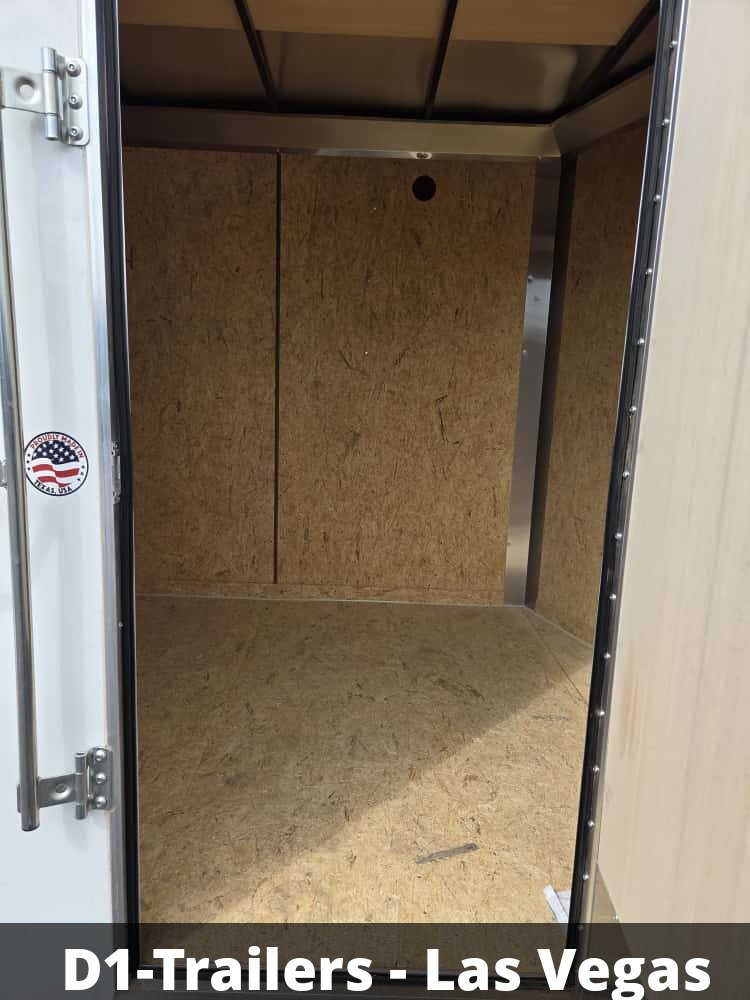 7x16 Indigo DLX Flat Top V-Nose Enclosed Cargo Trailer - 7K Tandem Axle