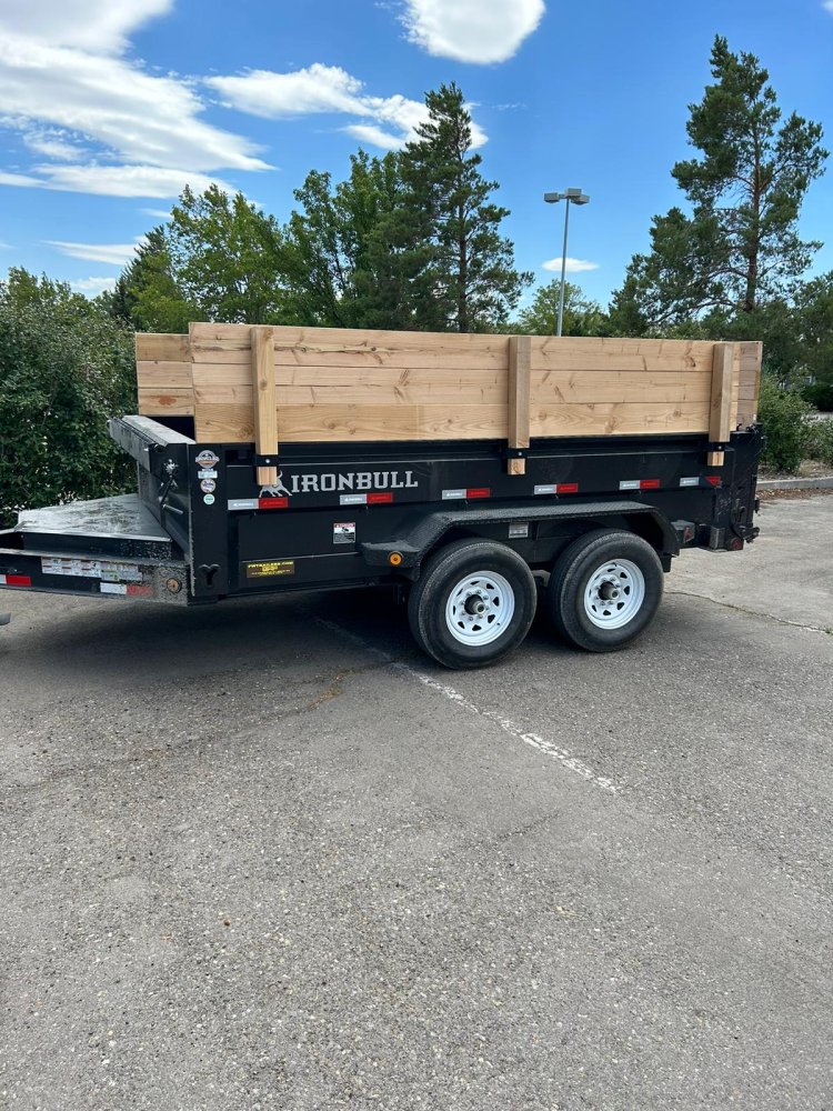 7x12 Iron Bull Dump Trailer for Rent - 14K GVWR | D1 Trailers Carson City, NV