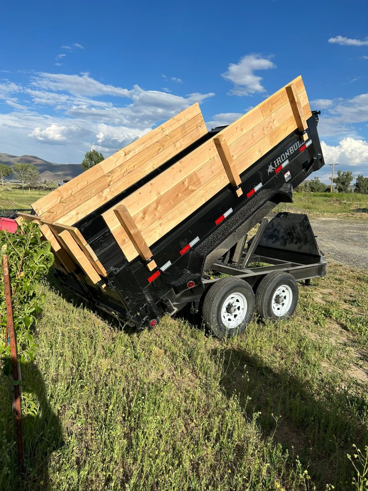7x12 Iron Bull Dump Trailer for Rent - 14K GVWR | D1 Trailers Carson City, NV