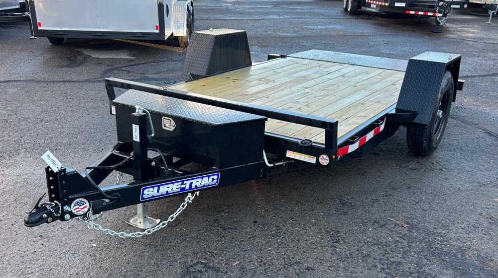 6.5x12 Sure-Trac Single Axle Tilt Trailer - 7.8K GVWR | Black | For Sale in Carson City, NV