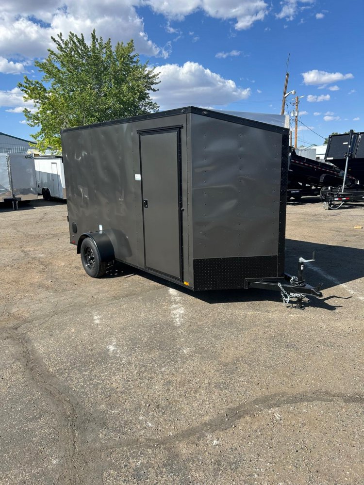 6x12 Cargo King Enclosed Trailer - Metallic Charcoal Gray