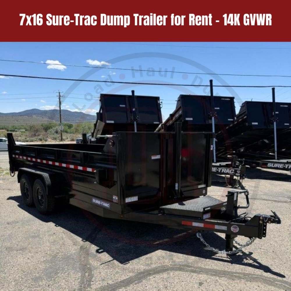 7x16 Sure-Trac Dump Trailer for Rent - 14K GVWR
