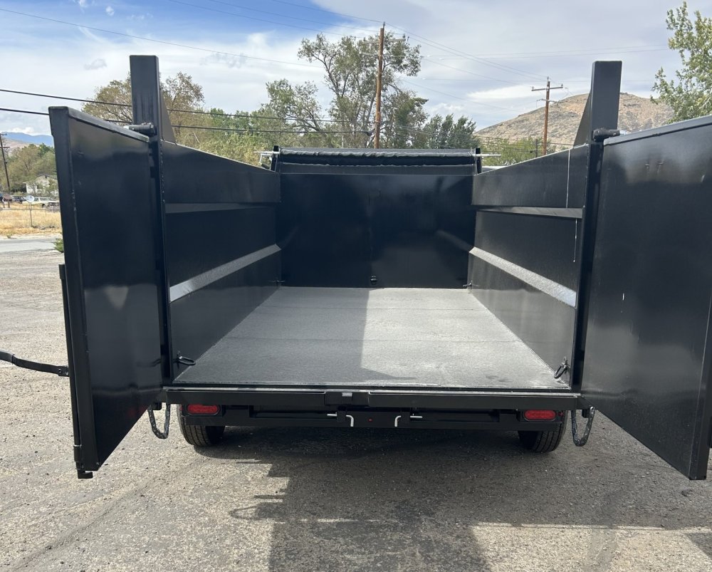 7x14 Sure-Trac HD Low Profile Telescopic Dump Trailer - 14K GVWR - Black | Carson City, NV