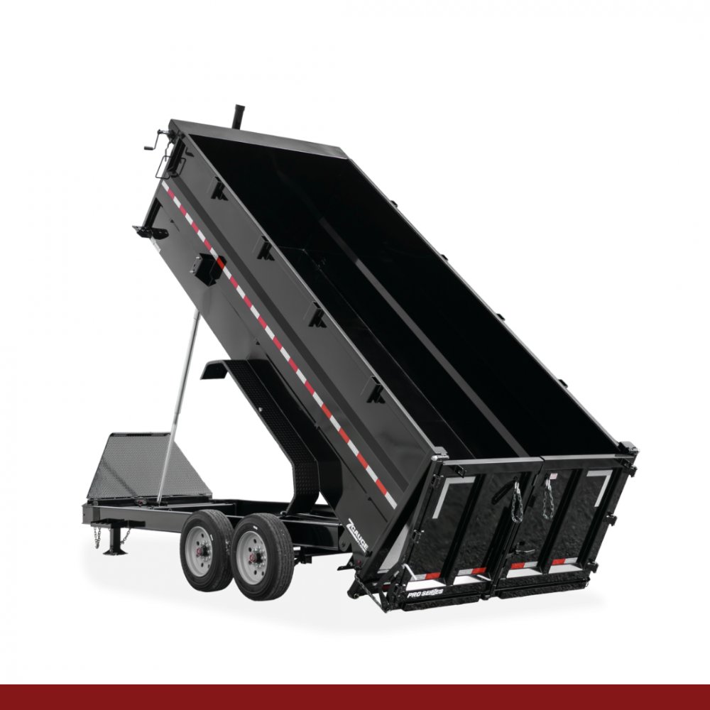 82" x 14, 15.4K Sure-Trac Dump - PRO SERIES TELESCOPIC 4' SIDES Hydraulic Dump Trailer