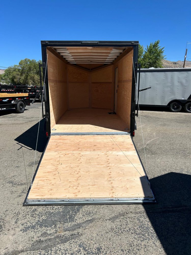 7x14 Cargo King Enclosed Trailer - Dove Gray with Blackout Package