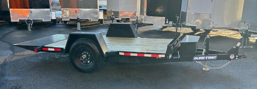 6.5x12 Sure-Trac Single Axle Tilt Trailer - 7.8K GVWR | Black | For Sale in Carson City, NV