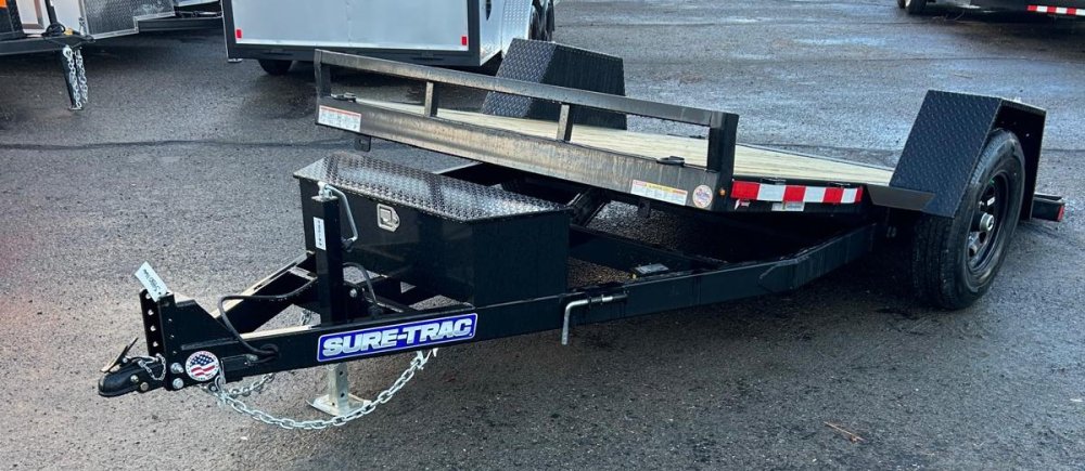 6.5x12 Sure-Trac Single Axle Tilt Trailer - 7.8K GVWR | Black | For Sale in Carson City, NV