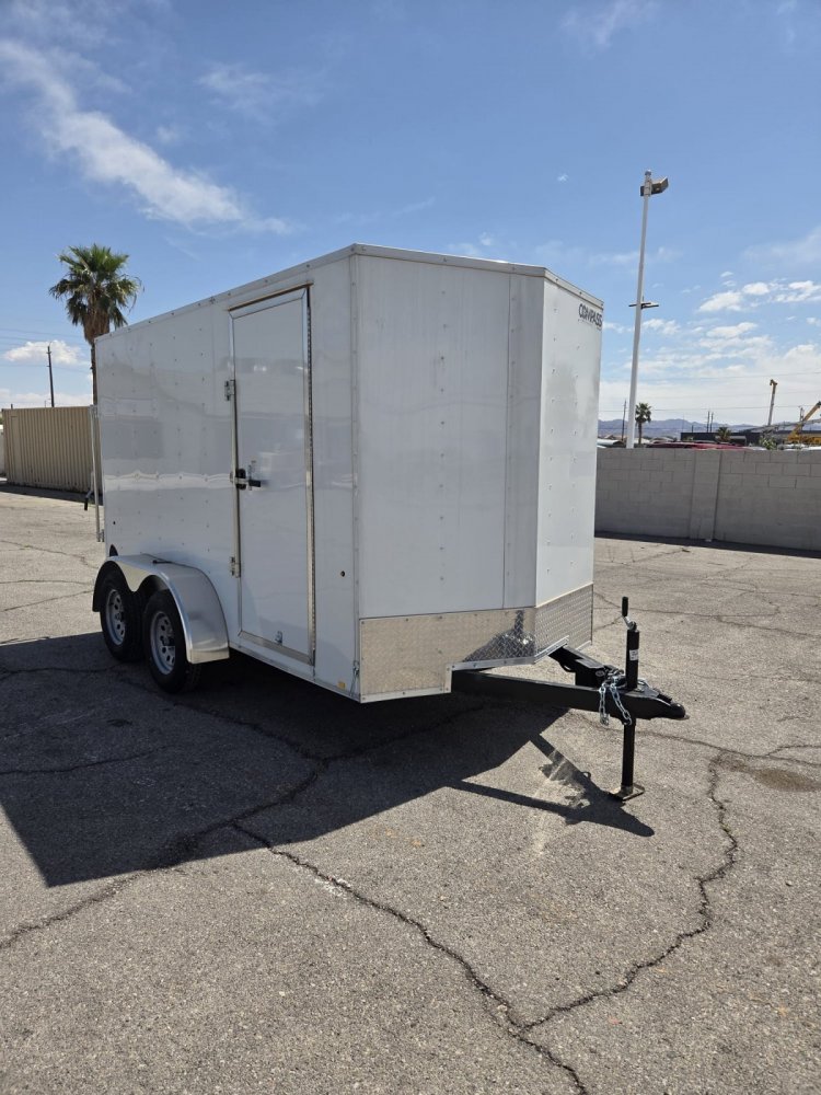 6x12 Indigo DLX Flat Top V-Nose Enclosed Cargo Trailer - Upgraded Wall Posts