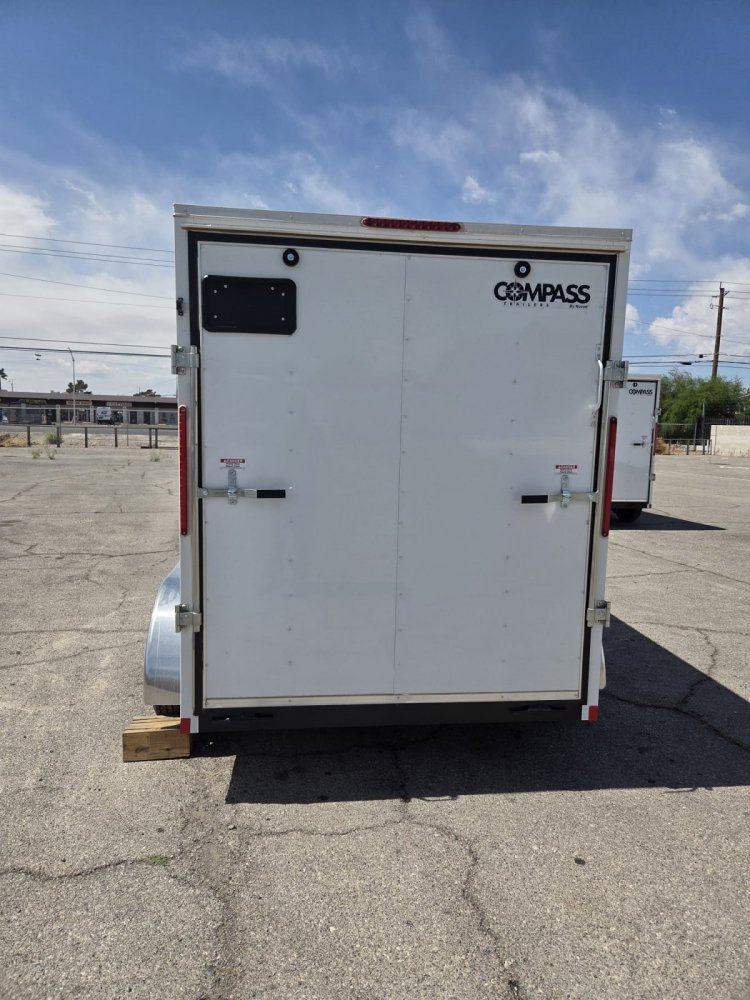 6x12 Indigo DLX Flat Top V-Nose Enclosed Cargo Trailer - Upgraded Wall Posts
