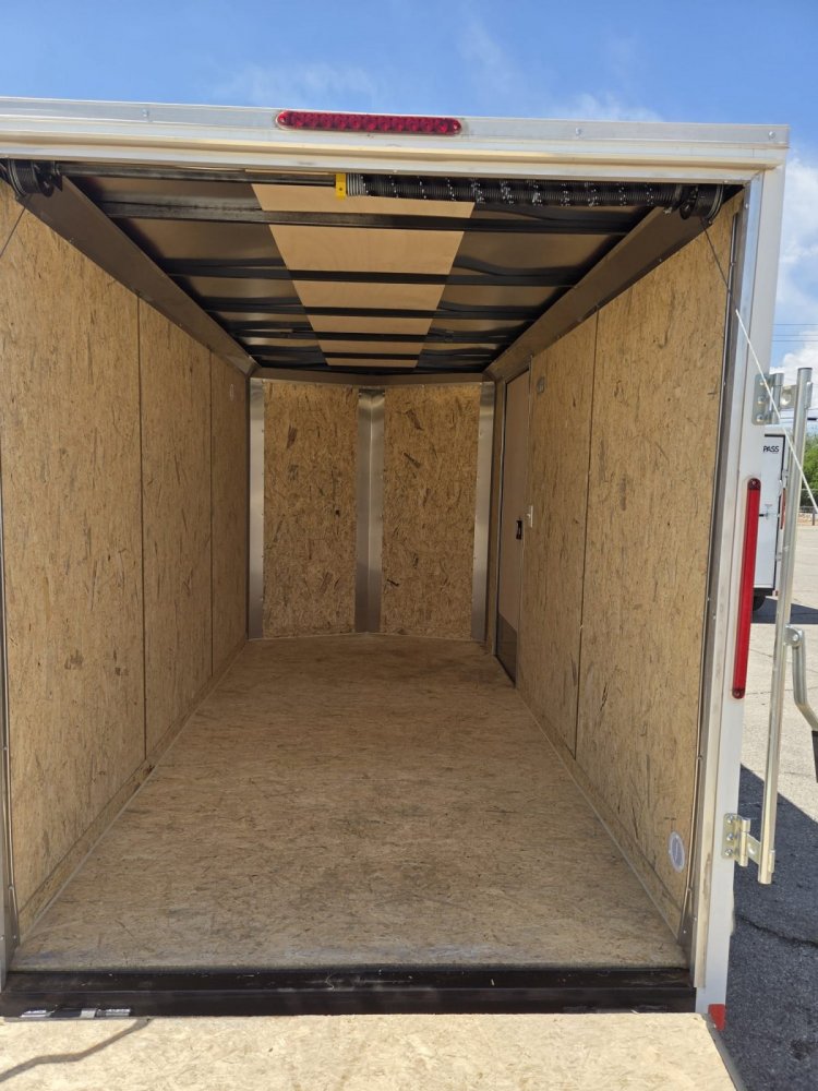 6x12 Indigo DLX Flat Top V-Nose Enclosed Cargo Trailer - Upgraded Wall Posts
