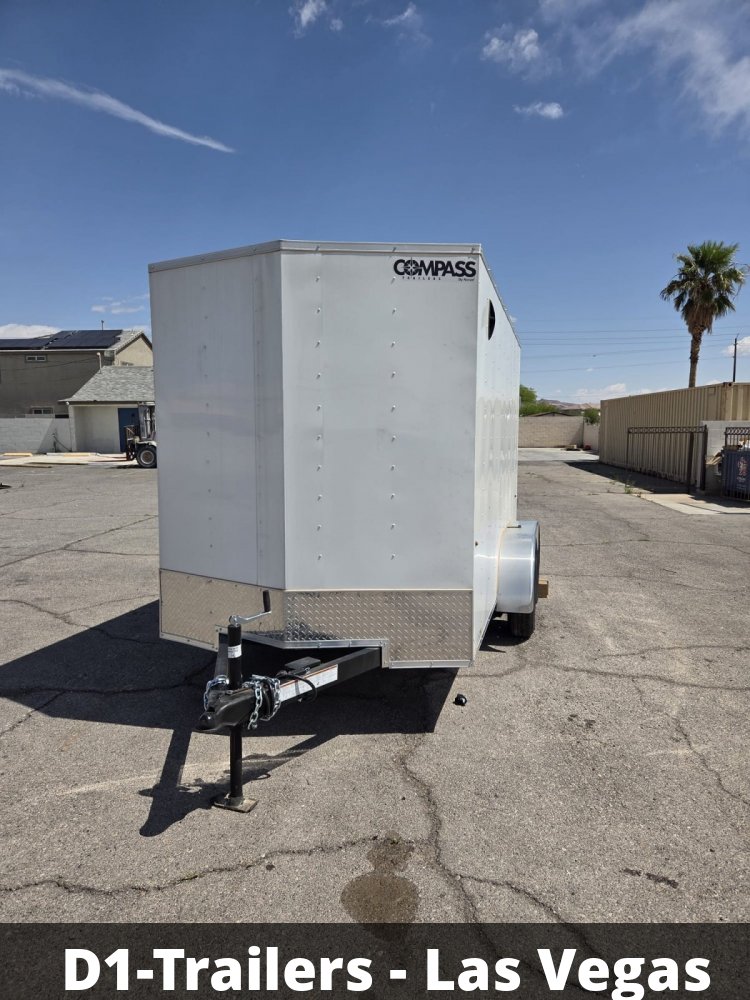 6x12 Indigo DLX Flat Top V-Nose Enclosed Cargo Trailer - Upgraded Wall Posts