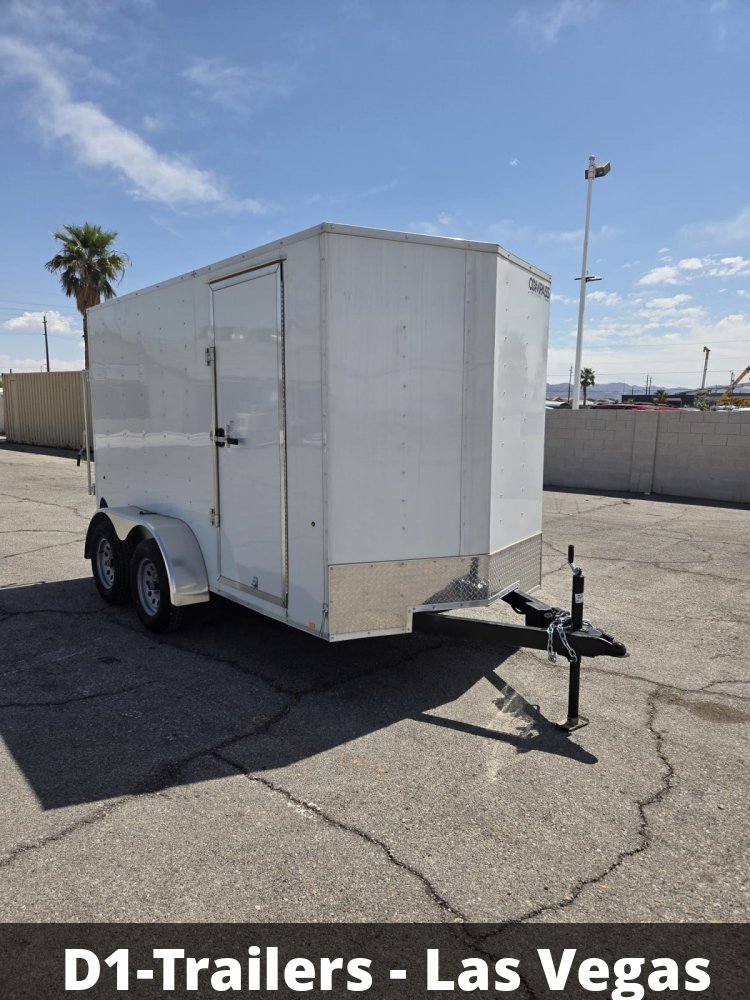 6x12 Indigo DLX Flat Top V-Nose Enclosed Cargo Trailer - Upgraded Wall Posts
