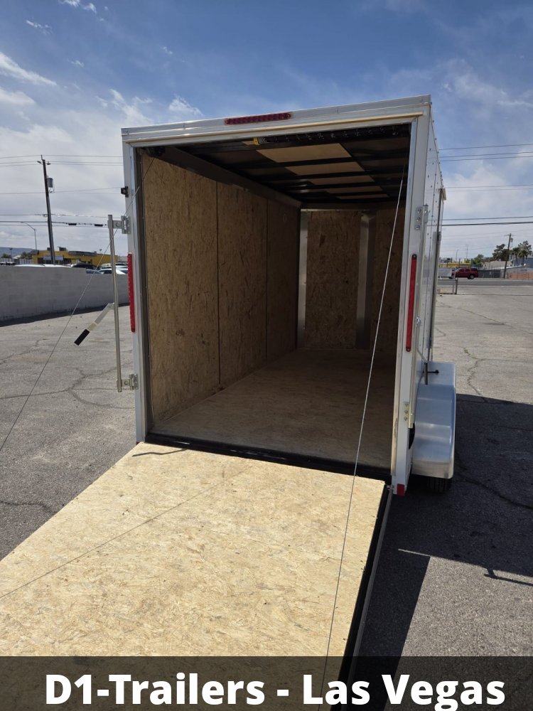 6x12 Indigo DLX Flat Top V-Nose Enclosed Cargo Trailer - Upgraded Wall Posts