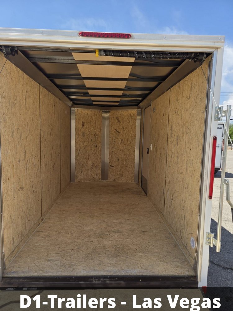 6x12 Indigo DLX Flat Top V-Nose Enclosed Cargo Trailer - Upgraded Wall Posts