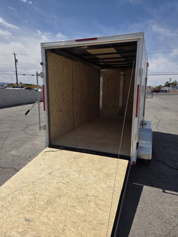 6x12 Indigo DLX Flat Top V-Nose Enclosed Cargo Trailer - Upgraded Wall Posts