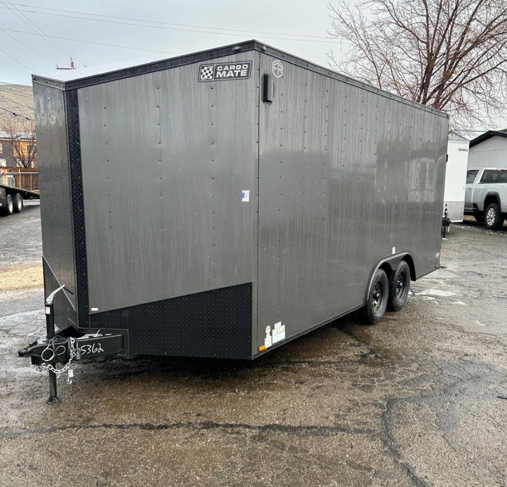 8.5x18 Cargo Mate Enclosed Trailer - Metallic Charcoal Gray | D1 Trailers Carson City, NV