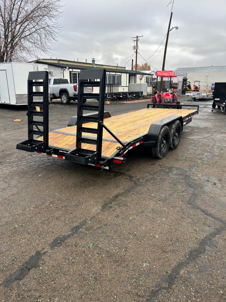 7x20 (18+2) Sure-Trac Equipment Trailer - 16K GVWR | Black | Heavy-Duty Hauler in Carson City, NV