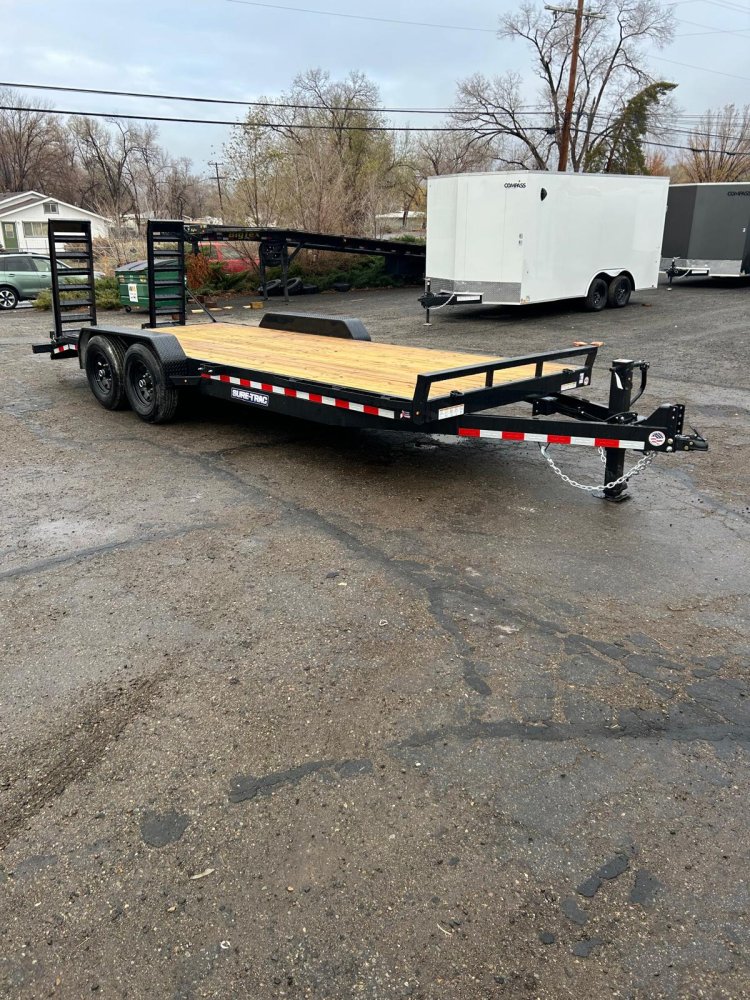 7x20 (18+2) Sure-Trac Equipment Trailer - 16K GVWR | Black | Heavy-Duty Hauler in Carson City, NV