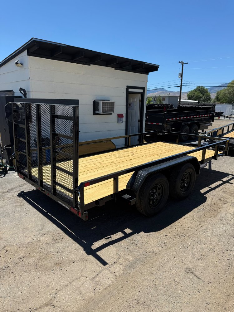 7x14 Sure-Trac Tube Top Utility Trailer - 7K GVWR - Black | Carson City, NV