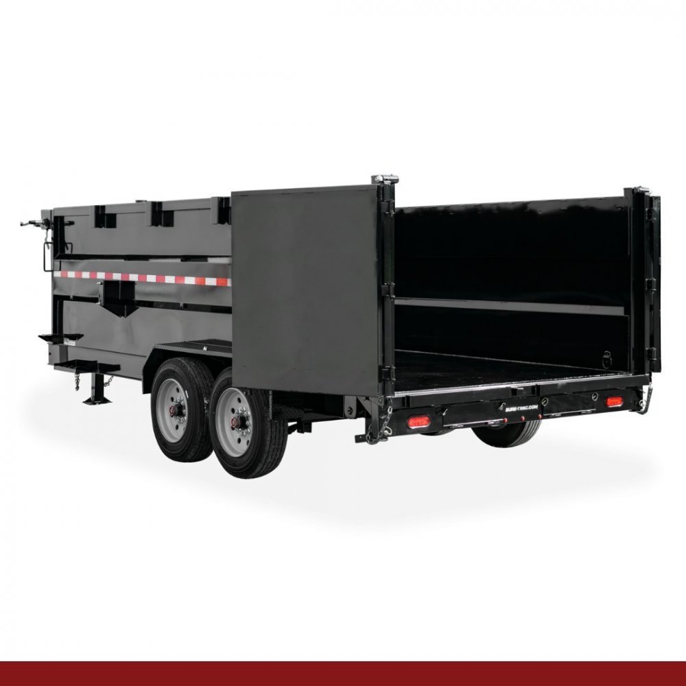 82" x 16, 17.6K Sure-Trac Dump - PRO SERIES TELESCOPIC 4' SIDES Hydraulic Dump Trailer
