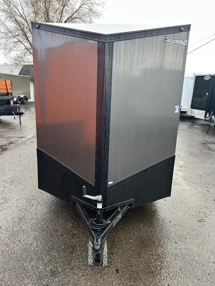 6x12 Cargo King Enclosed Trailer - Metallic Charcoal Gray & Black Cobra Skin | D1 Trailers Carson Ci