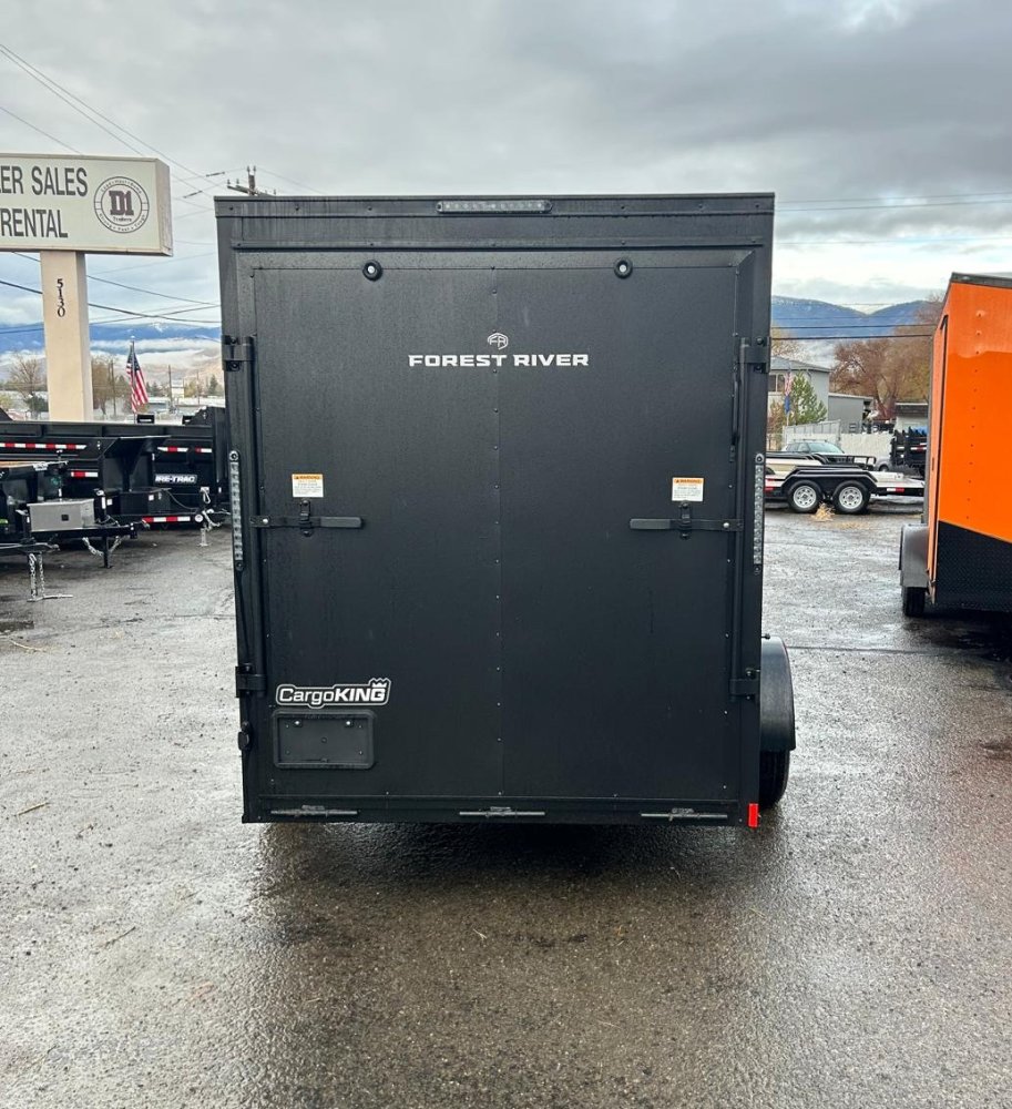 6x12 Cargo King Enclosed Trailer - Metallic Charcoal Gray & Black Cobra Skin | D1 Trailers Carson Ci