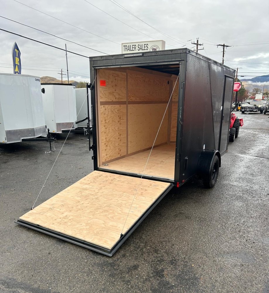 6x12 Cargo King Enclosed Trailer - Metallic Charcoal Gray & Black Cobra Skin | D1 Trailers Carson Ci