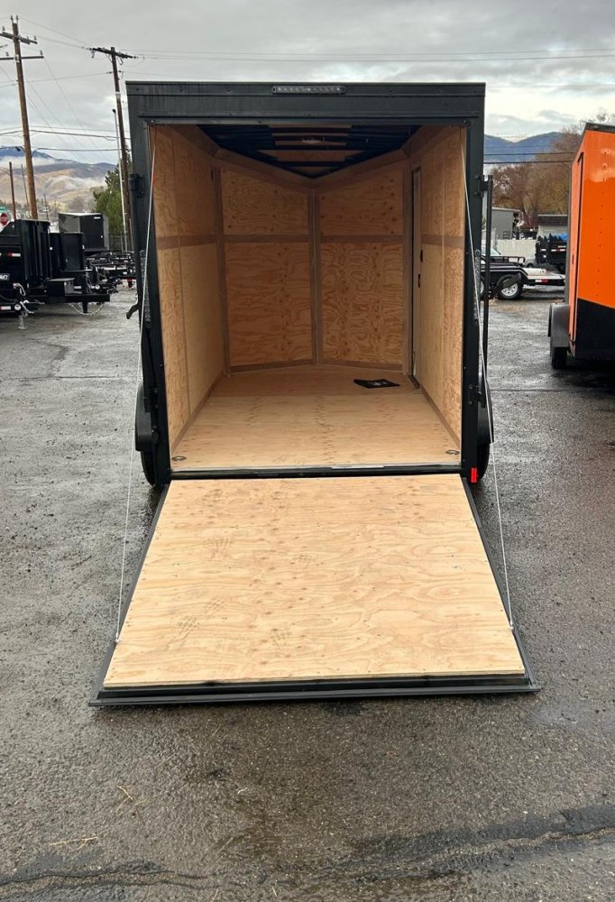 6x12 Cargo King Enclosed Trailer - Metallic Charcoal Gray & Black Cobra Skin | D1 Trailers Carson Ci