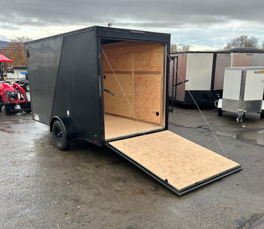 6x12 Cargo King Enclosed Trailer - Metallic Charcoal Gray & Black Cobra Skin | D1 Trailers Carson Ci