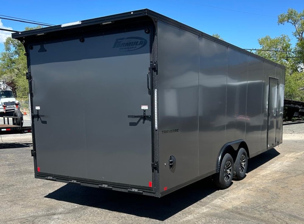8.5x24 Traverse Flat Top V-Nose Car Hauler - 10K GVWR - Charcoal/Black | Carson City, NV