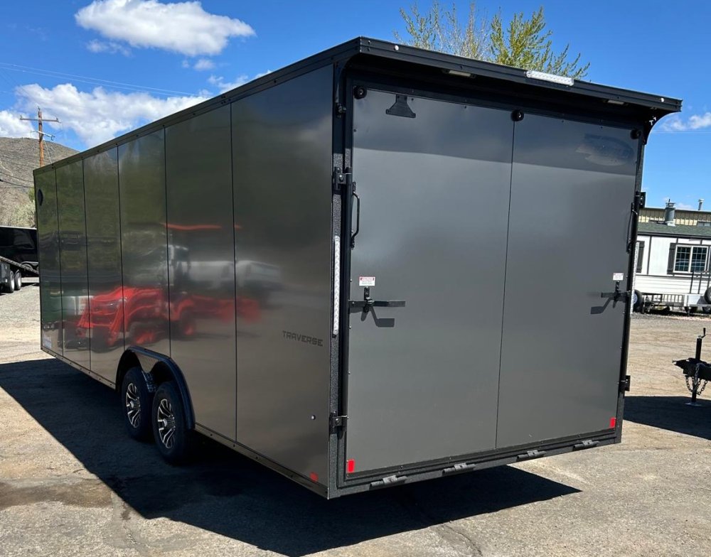 8.5x24 Traverse Flat Top V-Nose Car Hauler - 10K GVWR - Charcoal/Black | Carson City, NV
