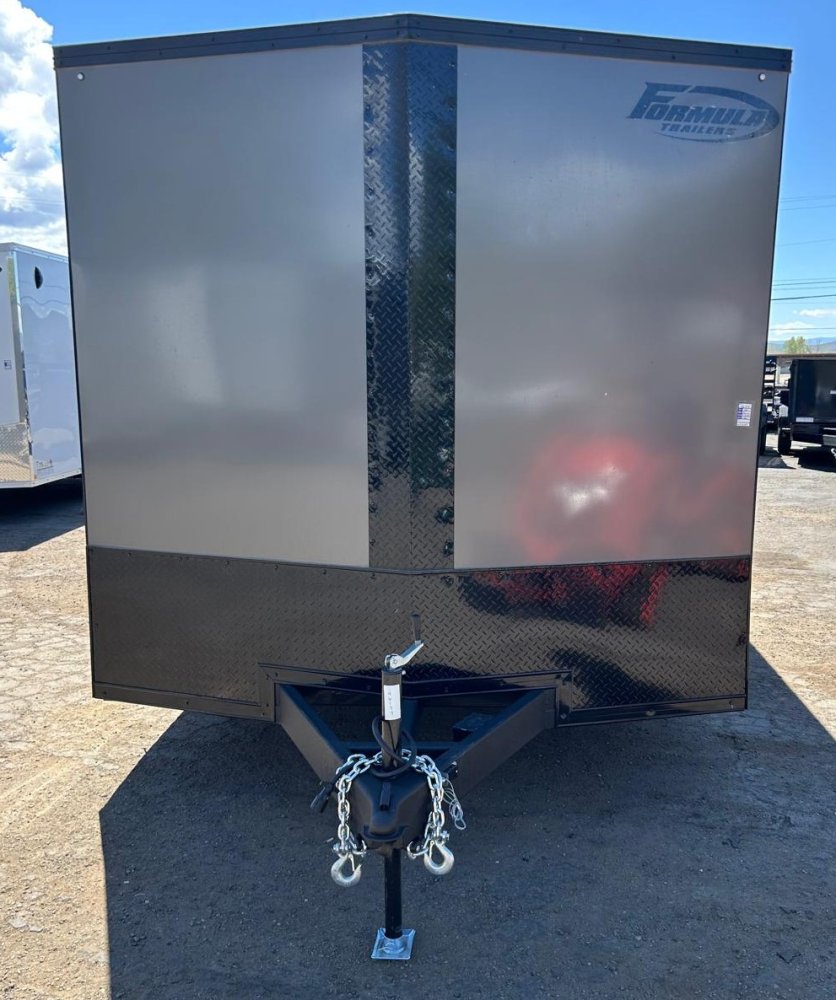 8.5x24 Traverse Flat Top V-Nose Car Hauler - 10K GVWR - Charcoal/Black | Carson City, NV