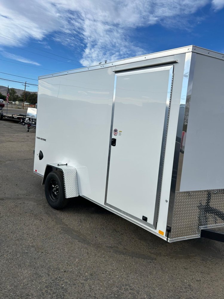 6' x 12' Formula Traverse Enclosed Cargo Trailer - White Composite
