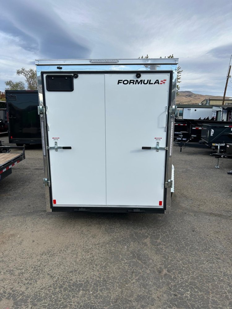 6' x 12' Formula Traverse Enclosed Cargo Trailer - White Composite