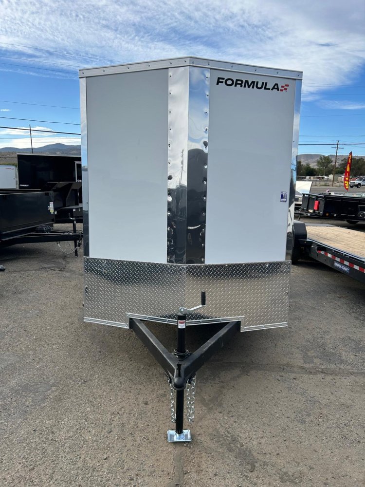 6' x 12' Formula Traverse Enclosed Cargo Trailer - White Composite