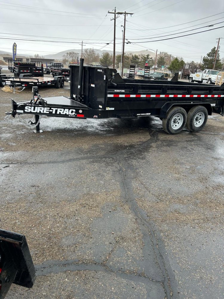 7x14 Sure-Trac Pro Series Telescopic Dump Trailer 17.6K