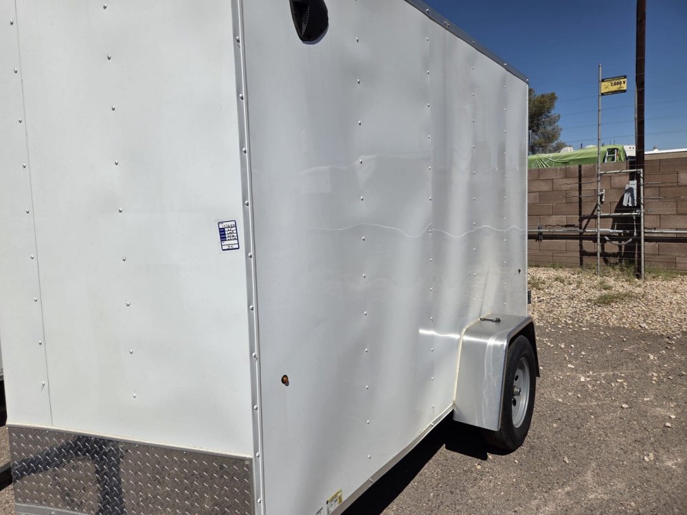 6x10 Indigo DLX Flat Top V-Nose Enclosed Cargo Trailer