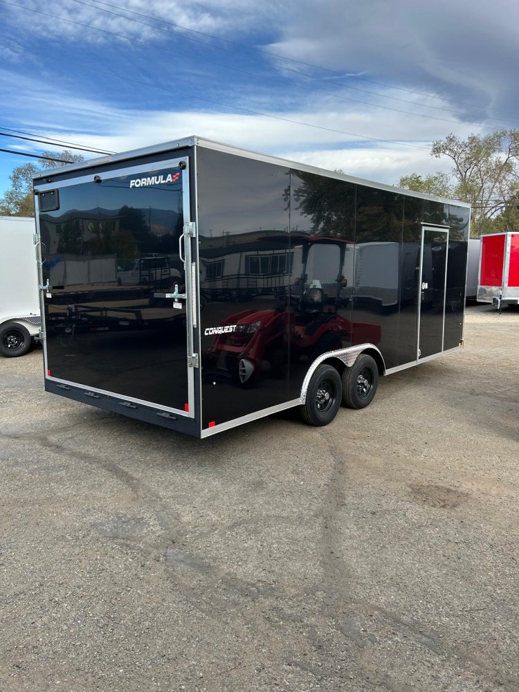 8.5' x 20' Formula Quest Enclosed Cargo Trailer - Black Composite