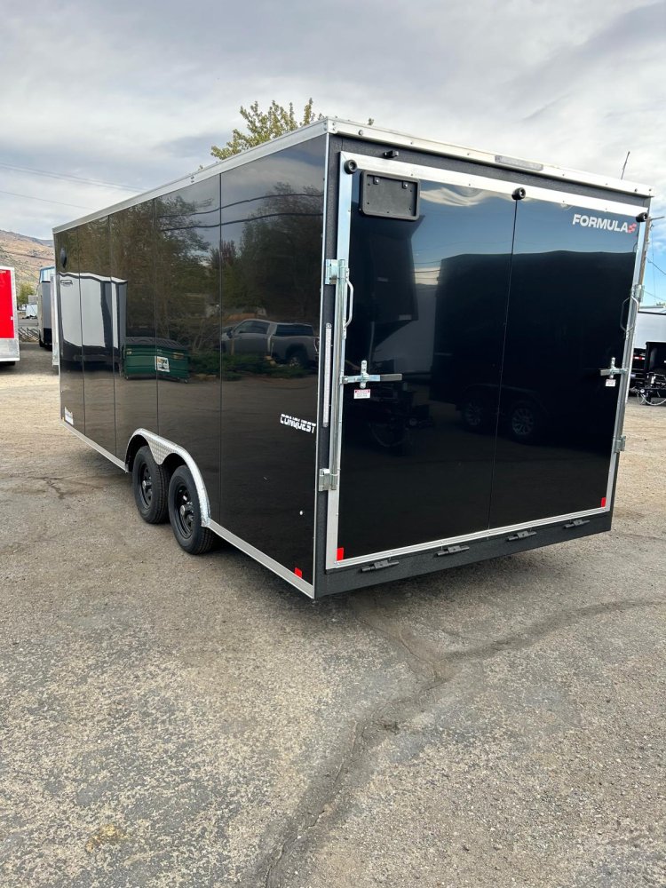 8.5' x 20' Formula Quest Enclosed Cargo Trailer - Black Composite