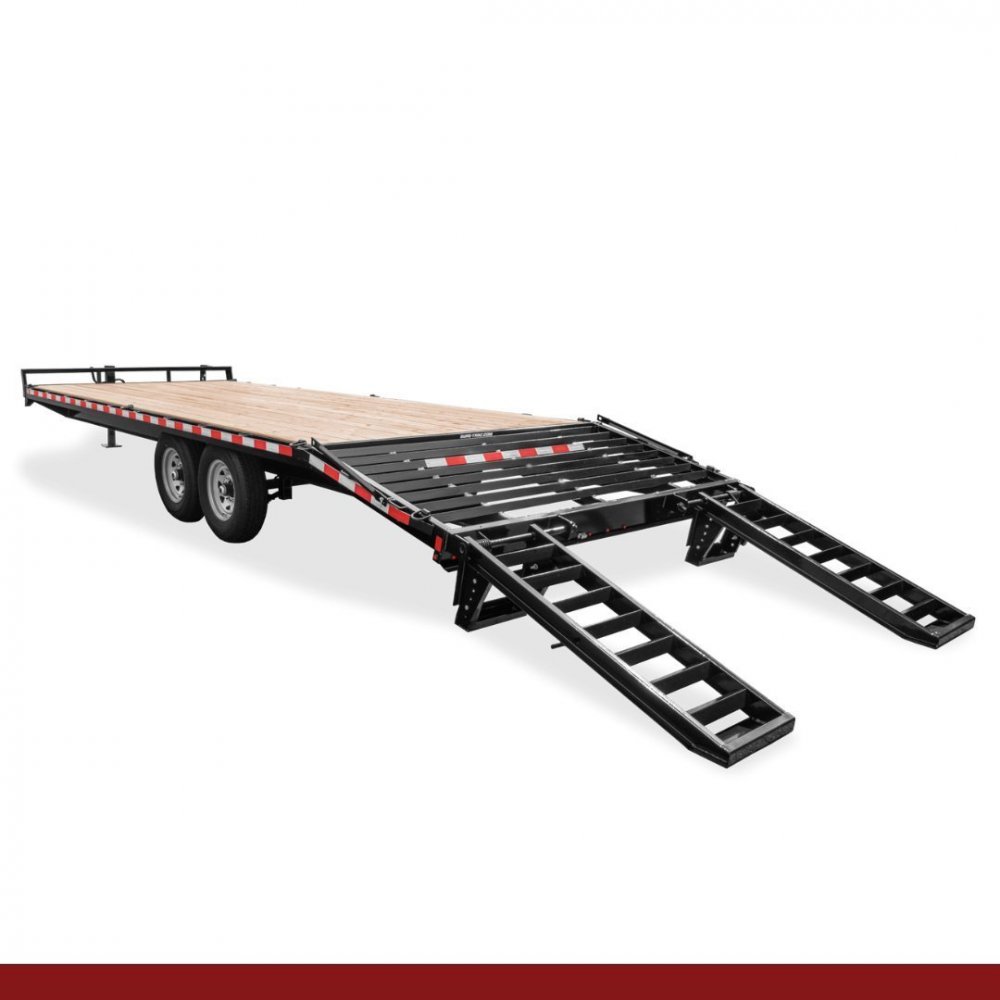 8.5 x 22 SURE-TRAC Standard Duty Beavertail Deckover Trailer with Upgrades