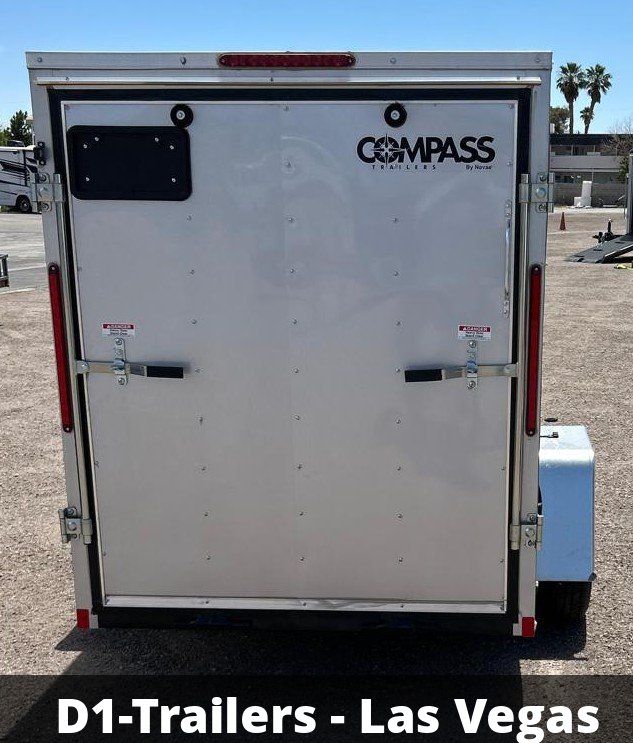 5x10 Indigo DLX Flat Top V-Nose Enclosed Cargo Trailer - Silver - For Sale in Las Vegas, NV