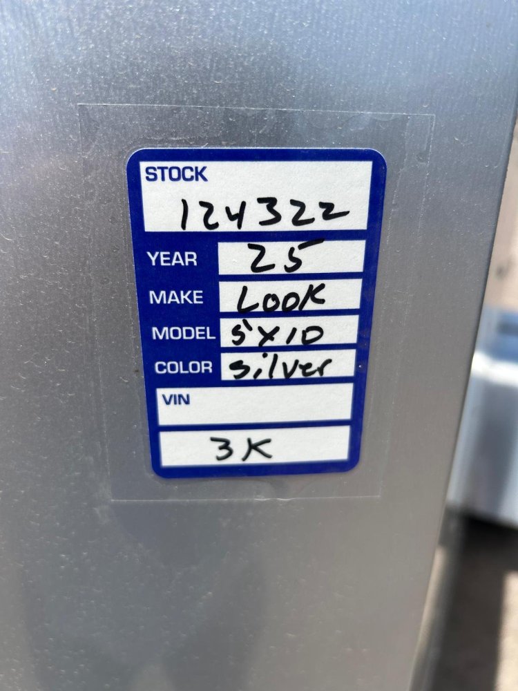 5x10 Indigo DLX Flat Top V-Nose Enclosed Cargo Trailer - Silver - For Sale in Las Vegas, NV