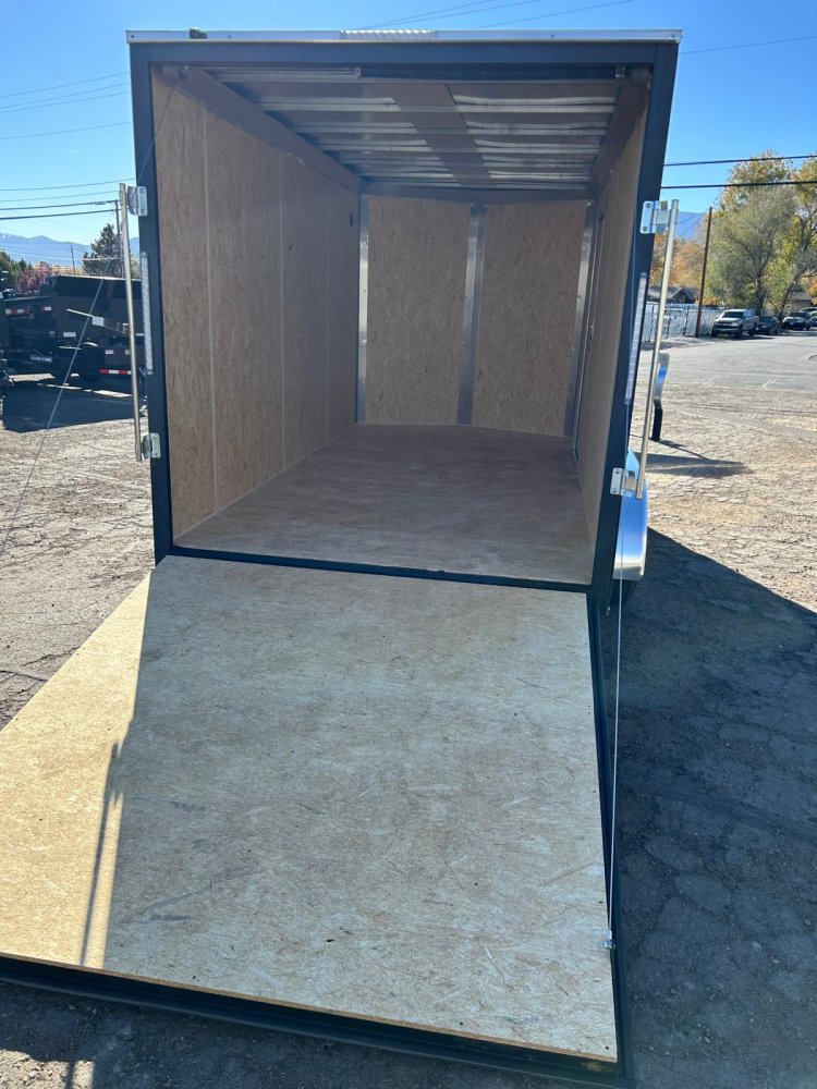 7x14 Mirage XE Flat Top V-Nose Enclosed Cargo Trailer - Charcoal | D1 Trailers Carson City, NV