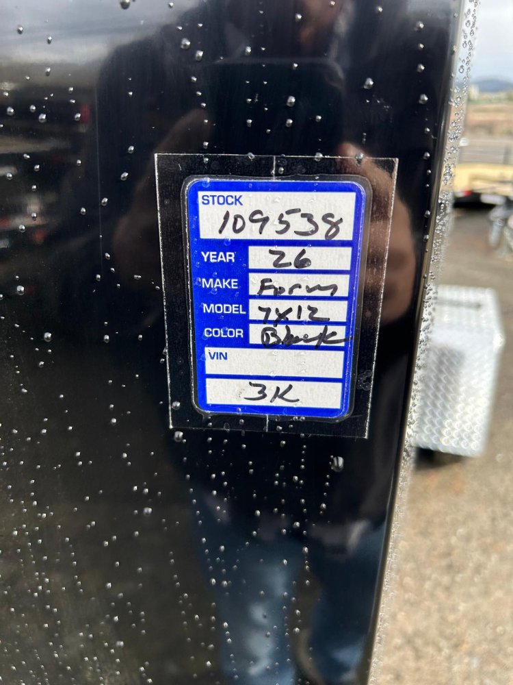 6x12 Traverse Flat Top V-Nose Enclosed Trailer - Black - 3K GVWR | For Sale in Carson City, NV