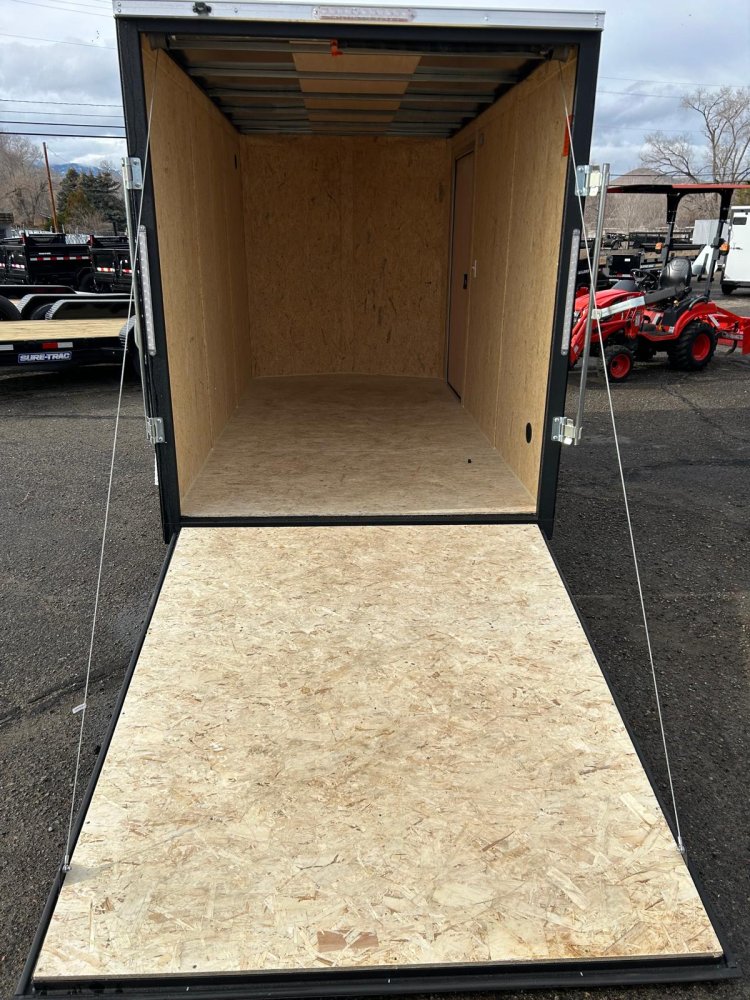 6x12 Traverse Flat Top V-Nose Enclosed Trailer - Black - 3K GVWR | For Sale in Carson City, NV